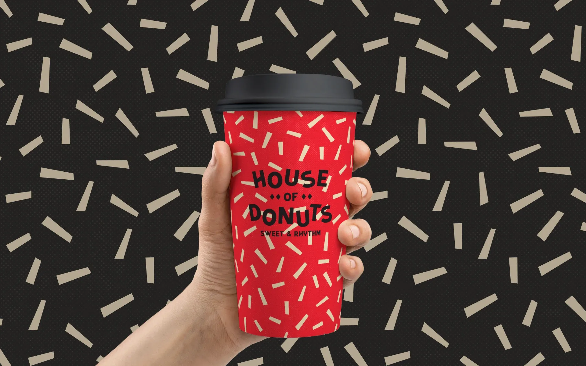 Aplicación de marca House of Donuts - Vaso de café